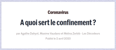 a qoui sert le confinement
