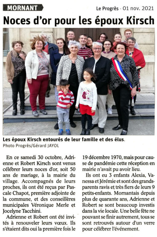 noces d'or nady et robert mornant (le progres).