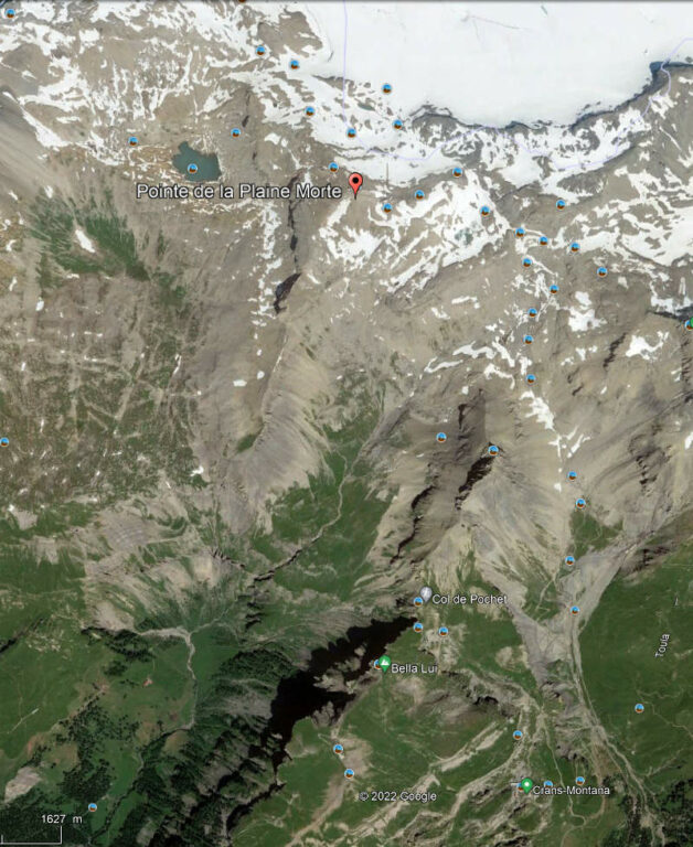 violettes (2220 m) plaine morte (2927 m) terrain