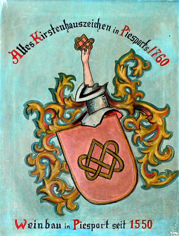 ancien armorial des kirsten, vignerons à piesport depuis 1550