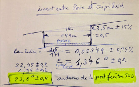 mesures tanneron (ecart porte crepi)
