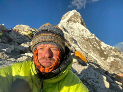 John Horn le Messin, devant l'Ama-Dablam camp 2, (25 nov 2023 ©photo John Horn).