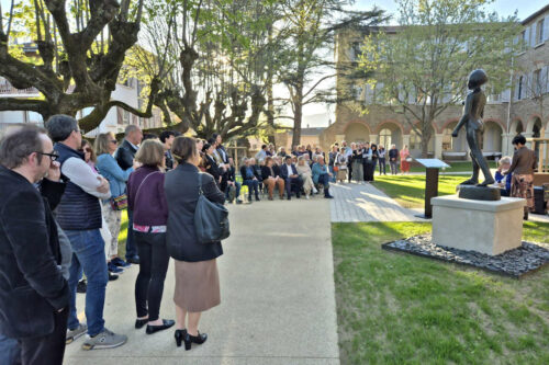 jeanne bardey inauguration l'adolescente parc st charles (© gerard jayol)