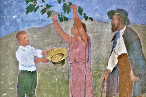 ville de mornent 2015 maison bretonne int fresque detail