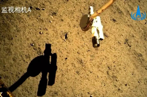 photo chang'e 6 bras de prélevement d'échantillons lunaires (© cnsa clep)