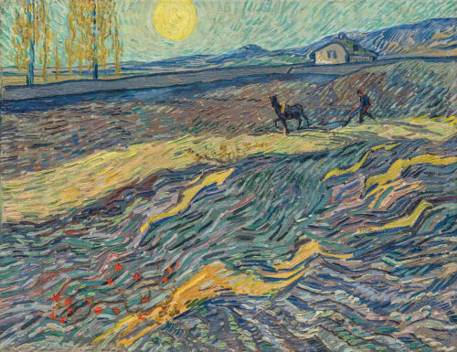 van gogh laboureur dans un champ