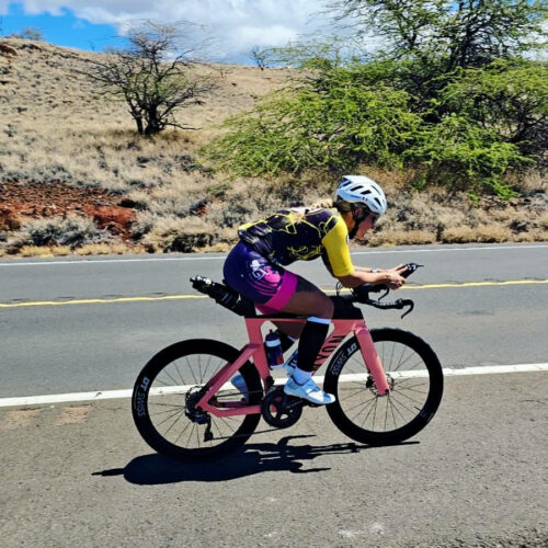 laurine ironman 2025 en action sur velo